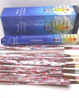 7 CHAKRAS AROMATIKA HEXA  – 7 pochettes dans chaque tube avec parfums différenciés par couleurs végétales