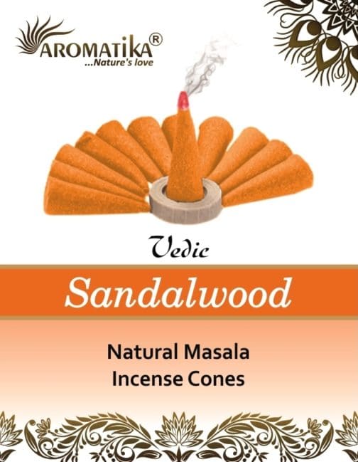 AROMATIKA CONES VEDIC MASALA SANDALWOOD  (Bois de Santal)