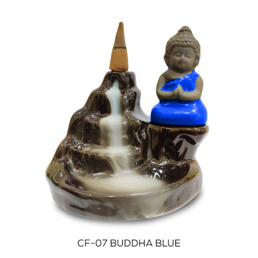 CF-07 – FONTAINE  BOUDDHA Bleu P.E. Céramique pour cônes back flow