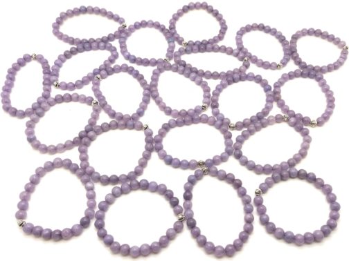 REF501 – BR. PIERRE perles 8mm avec 1 perle métal ANGELITE (ANHYDRITE)