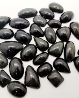 c – GALET PERCE OBSIDIENNE NOIRE OEIL CELESTE