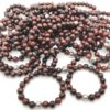 REF501A – BR. PIERRE perles 10mm avec 1 perle métal OBSIDIENNE DOREE