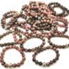 REF501A – BR. PIERRE perles 10mm avec 1 perle métal PIERRE DE LAVE