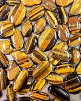 ..GALET PERCE OEIL DE TIGRE